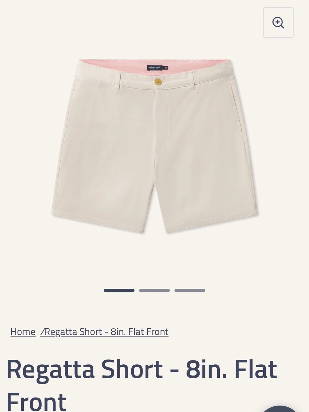 Southern Marsh Regatta 8" Flat Front Shorts - Pebble